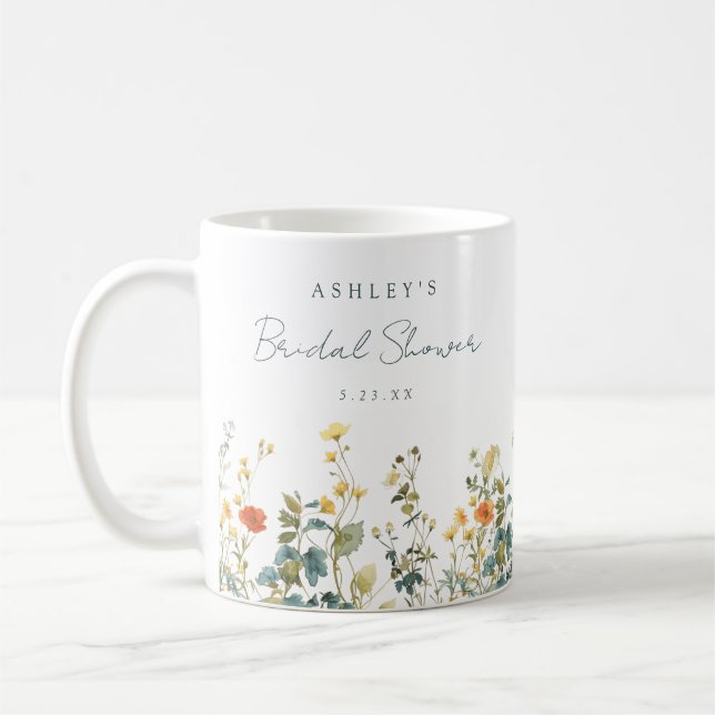 Wildblume Brautparty Gefallen Kaffeetasse (Links)