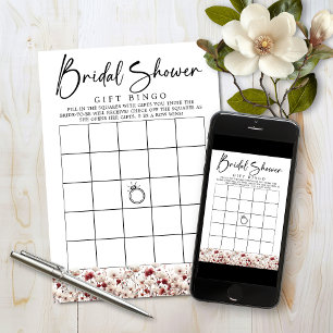 Wildblume Brautparty Geschenk Bingo Spiel Einladung