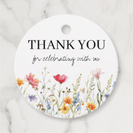 Wildblume Brautparty Geschenkanhänger