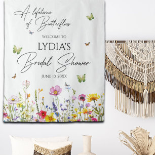 Wildblume Brautparty Hintergrund Wandteppich