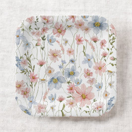 Wildblume Brautparty im Blumengarten Pappteller