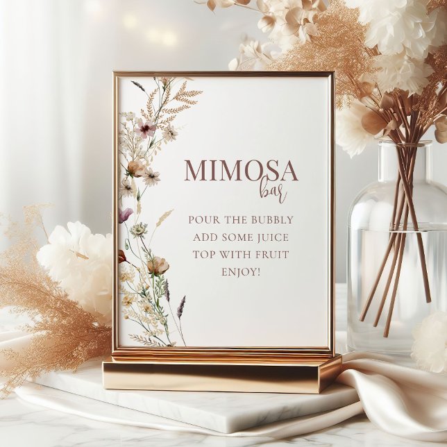Wildblume Brautparty Mimosa Bar Poster (Von Creator hochgeladen)