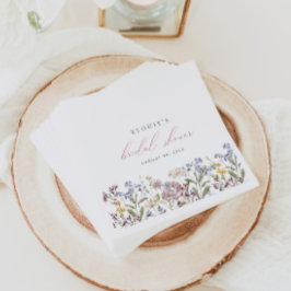 Wildblume Brautparty Paper Napkins Floral Boho Serviette