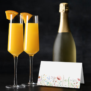 Wildblume Brautparty Platzkarte