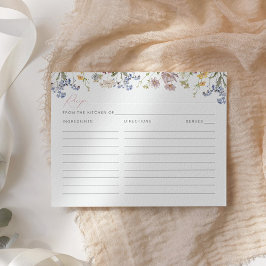 Wildblume Brautparty Rezept Karte Boho Bläserin