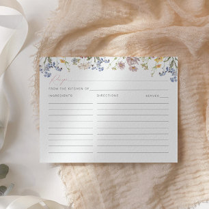 Wildblume Brautparty Rezept Karte Boho Bläserin