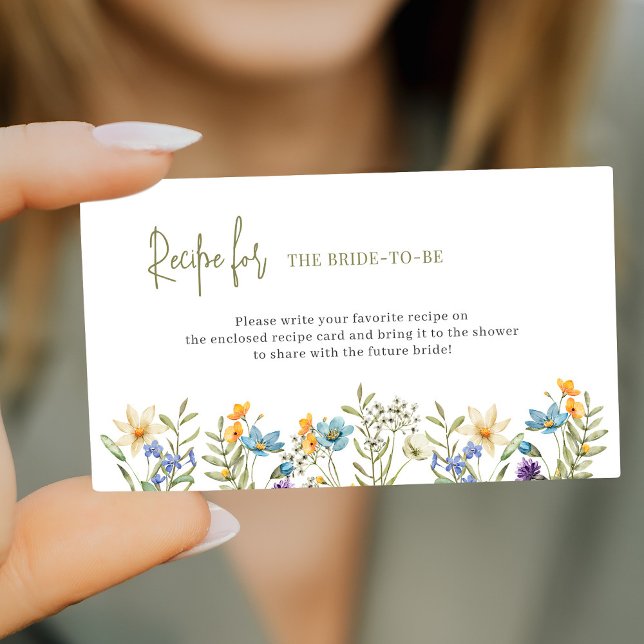 Wildblume Brautparty Rezeptur Anfrage Begleitkarte (Von Creator hochgeladen)