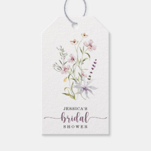 Wildblume Brautparty Rustikale Blumengeschenk Geschenkanhänger