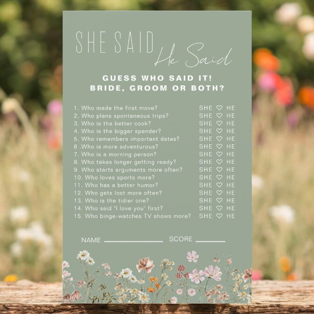 Wildblume Brautparty sagte er sagte, sie sagte Gam (Von Creator hochgeladen)