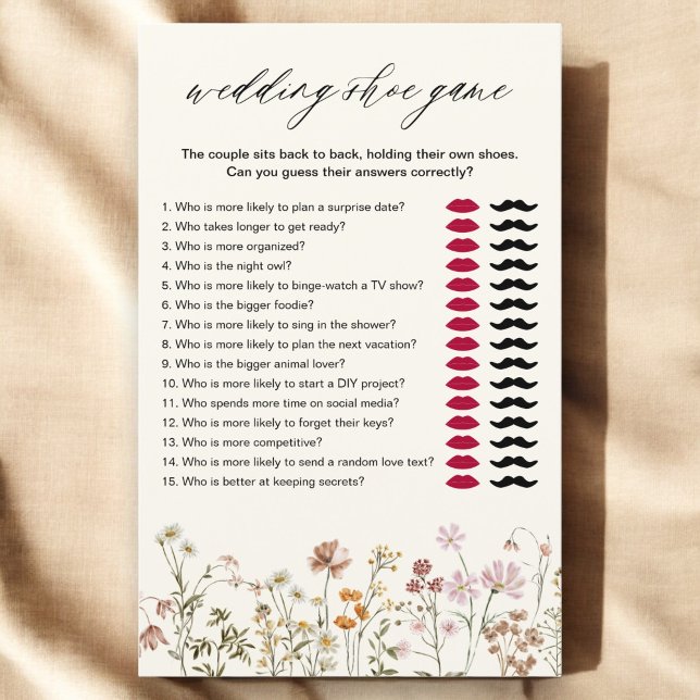 Wildblume Brautparty Shoe Game Wedding (Von Creator hochgeladen)