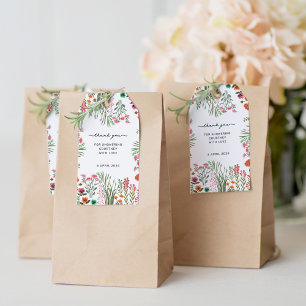 Wildblume Brautparty Vielen Dank Geschenkanhänger