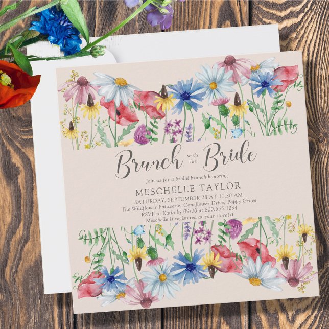 Wildblume Bridal Brunch mit Bride Floral Einladung (Von Creator hochgeladen)