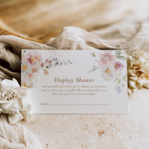 Wildblume Bridal Display Showdusche Begleitkarte