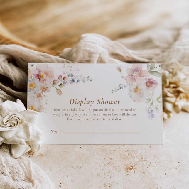 Wildblume Bridal Display Showdusche Begleitkarte (Wildflower Display Shower Card)