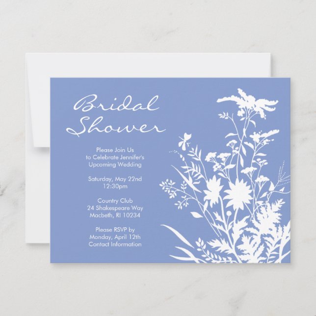 Wildblume Bridal Dusche Einladung (Vorderseite)