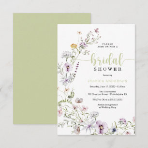 Wildblume Bridal Dusche Einladungskarte Einladung