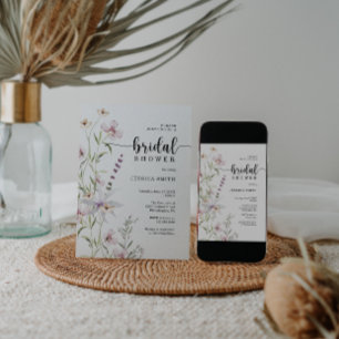Wildblume Bridal Dusche Einladungskarte Einladung