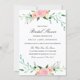 Wildblume Bridal Dusche Wasserfarbe Einladung