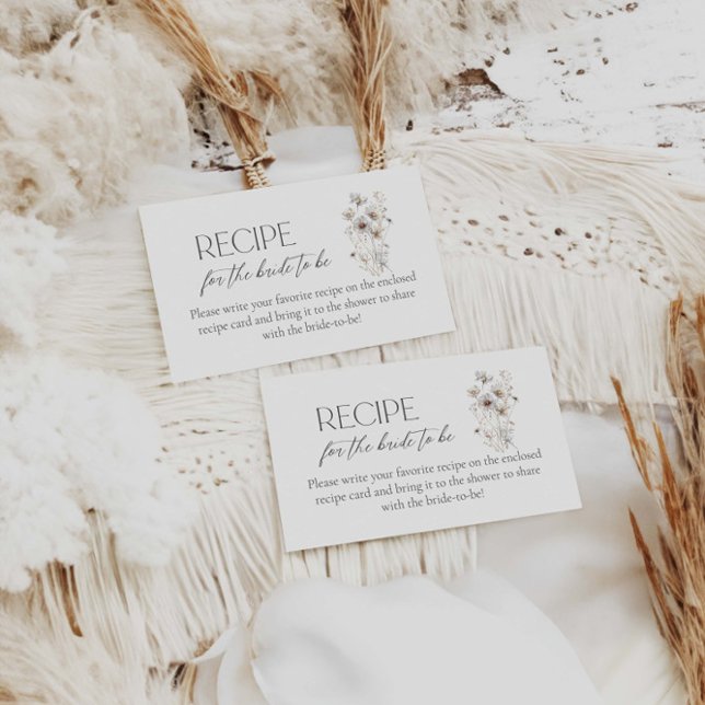 Wildblume Bridal Rezept für die Braut zu sein Begleitkarte (Von Creator hochgeladen)