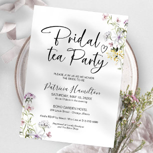 Wildblume Bridal Tea Party Einladung