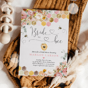 Wildblume Brie to Bee Brautparty Einladung