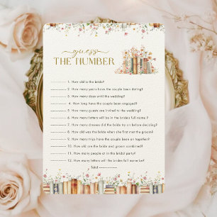 Wildblume Buch Themed Rate the Number Bridal Game