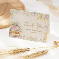 Wildblume buchen Brautparty Danke Karte