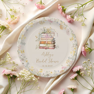 Wildblume buchen Rustikales Brautparty Pappteller