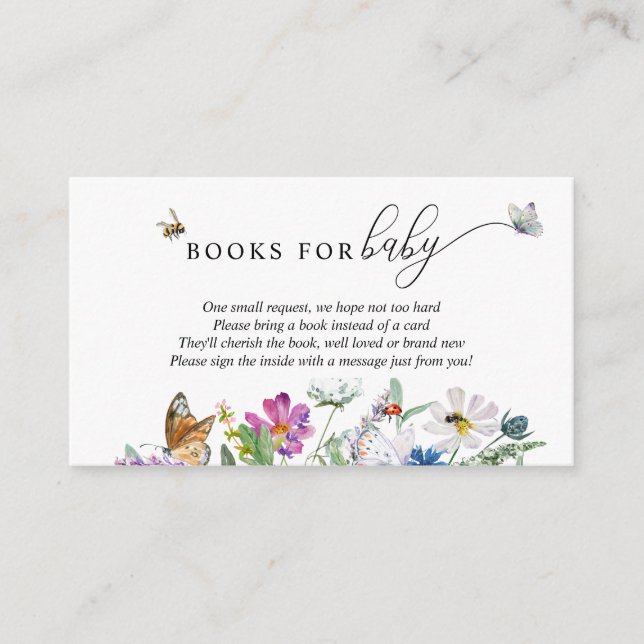 Wildblume | Bücher für Babyanfragen Begleitkarte (Vorderseite)