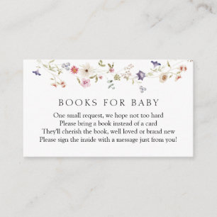 Wildblume-Bücher für die Babyverpackungskarte Begleitkarte
