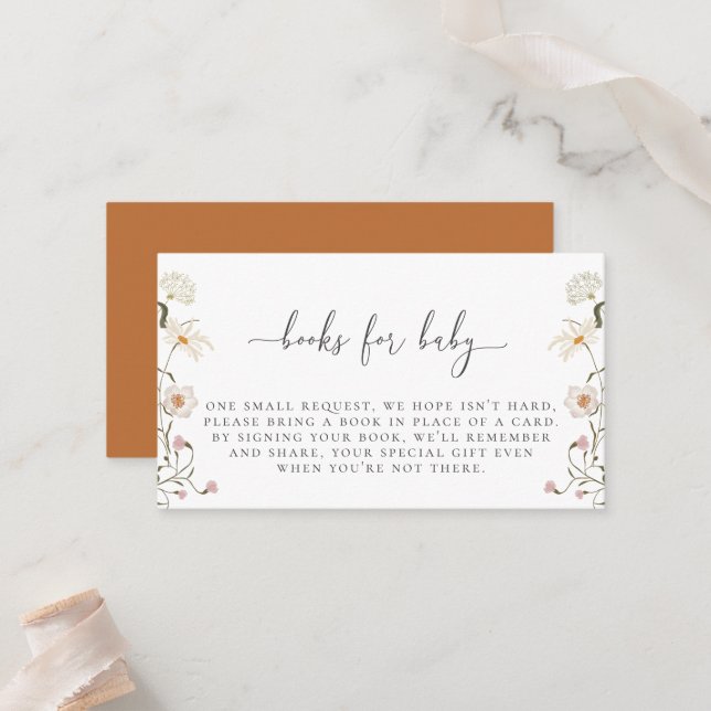 Wildblume Buchungsanfragekarte Platzkarte (Vorderseite/Rückseite Beispiel)