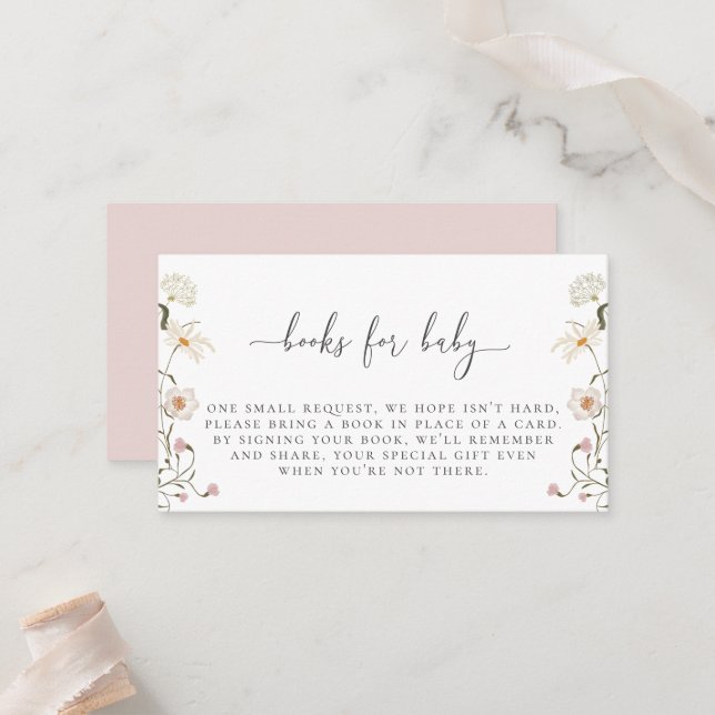 Wildblume Buchungsanfragekarte Platzkarte (Vorderseite/Rückseite Beispiel)