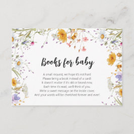Wildblume bunt Frühling Blumenbücher für Baby Begleitkarte