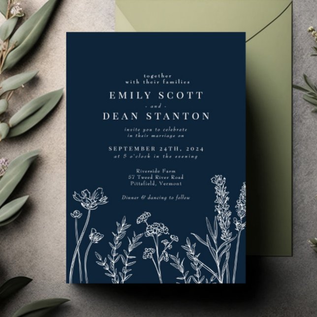 Wildblume Burnt Orange Einladung zur Hochzeit (Von Creator hochgeladen)