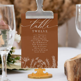 Wildblume Burnt Orange Hochzeitskarte Einladung