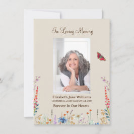 Wildblume & Butter Beerdigungsgebet Mitteilungskarte