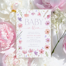 Wildblume Butterfly Baby in Bloom Baby Dusche Einladung