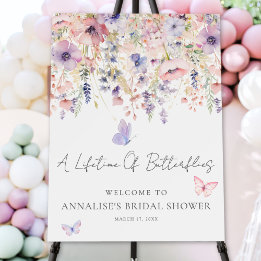 Wildblume Butterfly Brautparty Begrüßungszeichen