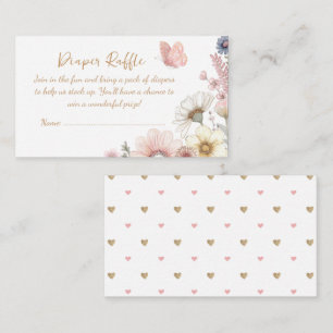 Wildblume Butterfly Diaper Umschließkarte Begleitkarte