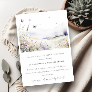 Wildblume Butterfly Field Hochzeitstag Einladung
