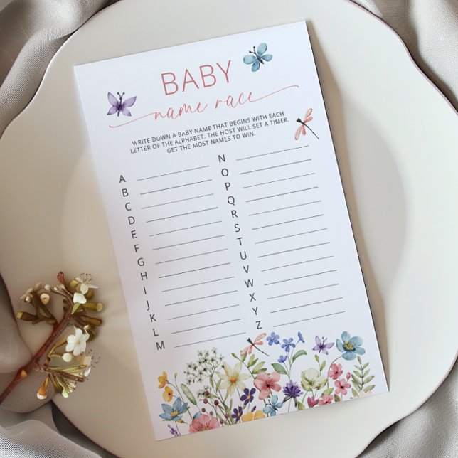 Wildblume Butterfly Garden Baby Name Race Game (Von Creator hochgeladen)