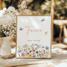 Wildblume Butterfly Garden Brautparty Favoriten Poster