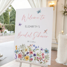 Wildblume Butterfly Garden Brautparty Willkommen