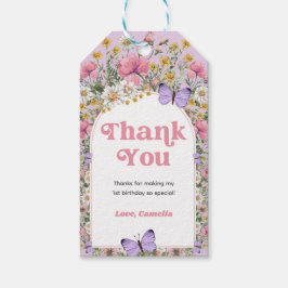 Wildblume Butterfly Geburtstag Danke Geschenkanhänger