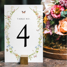 Wildblume Butterfly Tischnummer