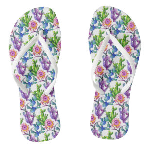 Wildblume Cactus Pattern Flip Flops