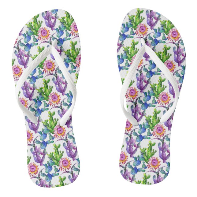 Wildblume Cactus Pattern Flip Flops (Fußbett)