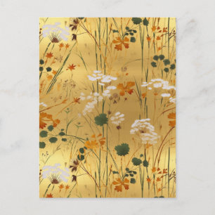 Wildblume Chiyogami Postkarte