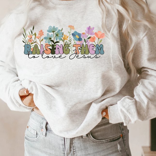 Wildblume Christlich Mama Sweatshirt (Von Creator hochgeladen)