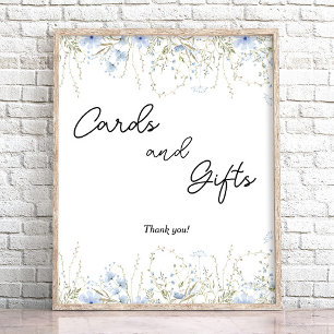 Wildblume Cornflower Baby Duschkarten und Geschenk Poster